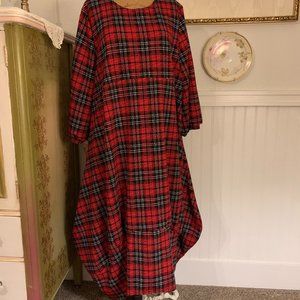 Zadie B Red and Black Plaid Plus Dress